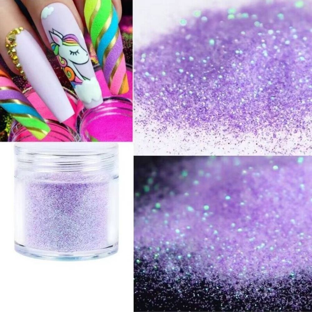 💕5/$18 1 Purple Glitter 10ml Nail Art Powder